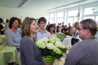 Auch das Kollegium dankte für die gute Zusammenarbeit. Hier sind es die Lehrerinnen aus dem Bereich der Hauswirtschaft. Foto: SMMP/Bock